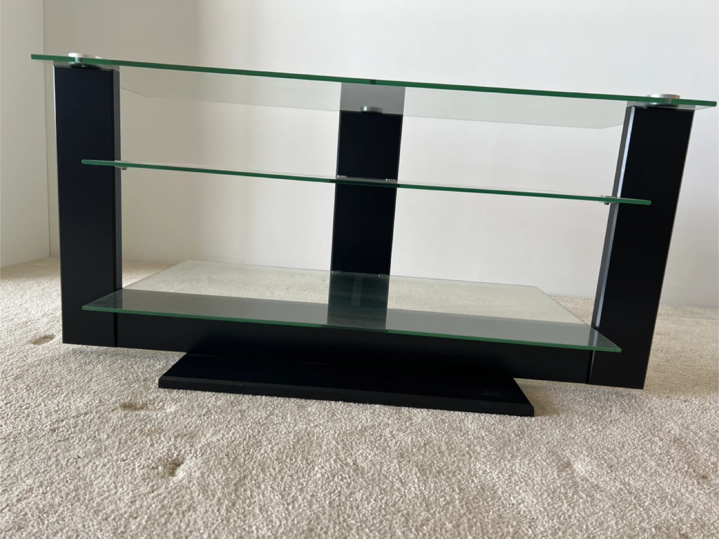 Black Glass TV Stand