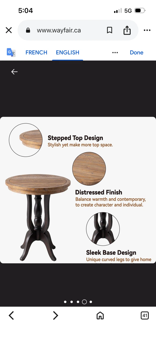 Brand New Martinis End Table - photo 5