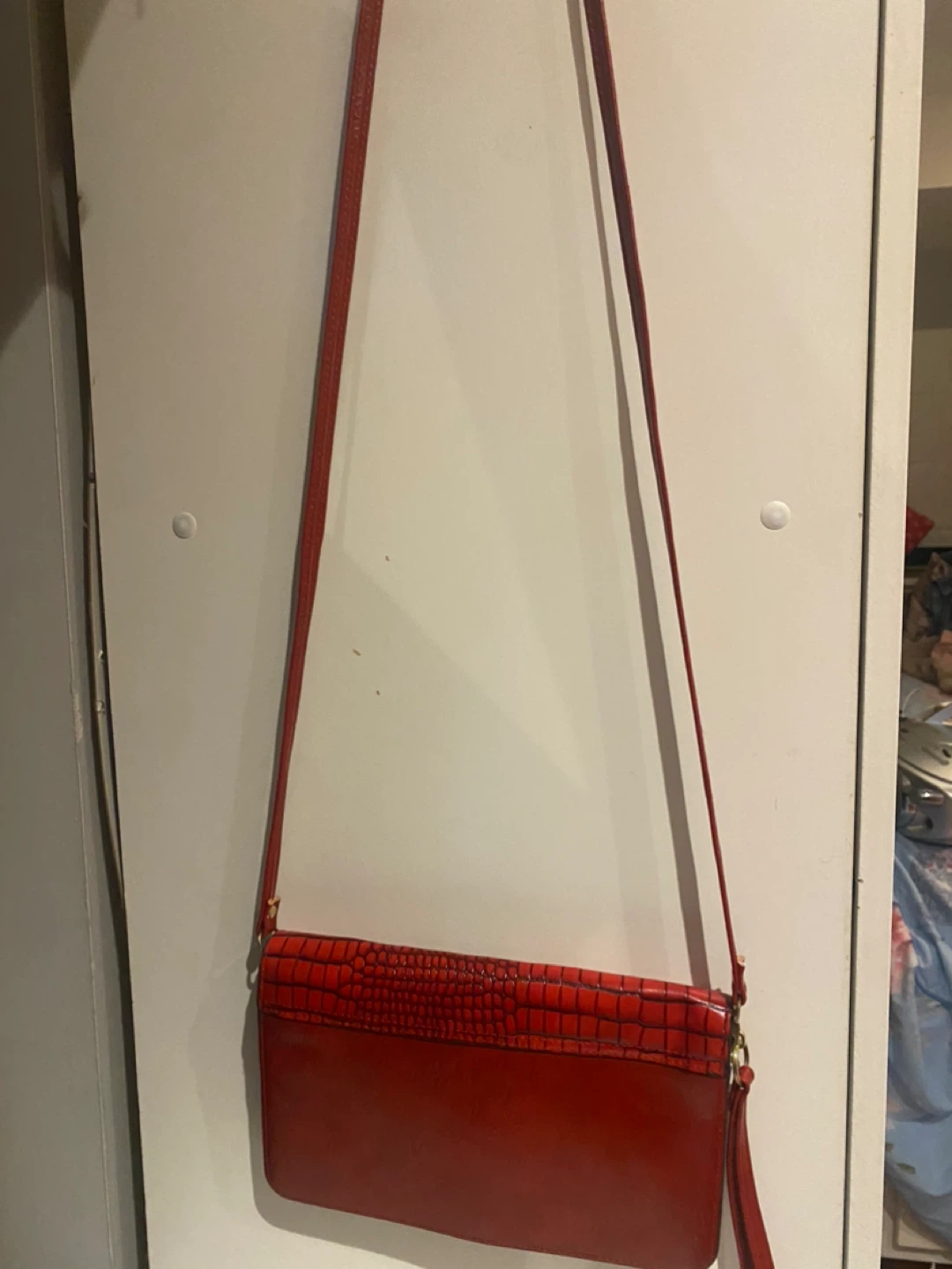 Red Mulberry Style Clutch Purse with Strap - photo 2
