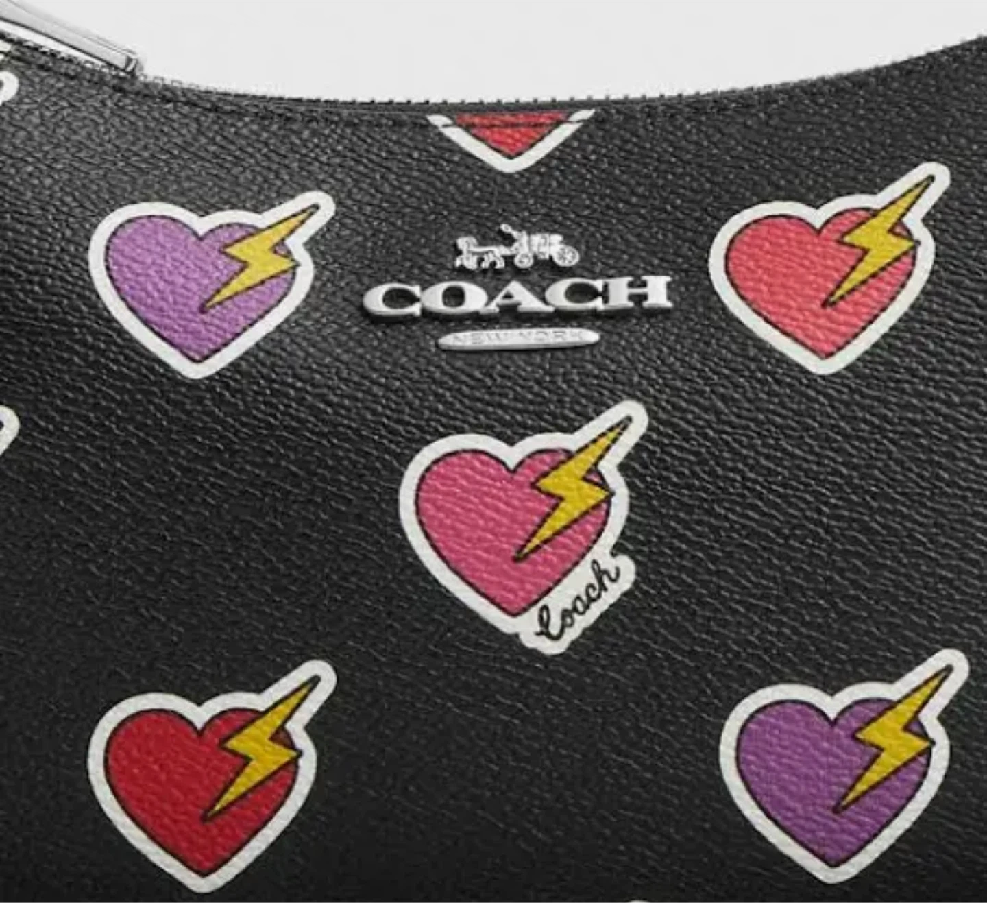 Coach Teri Shoulder Bag - Black with Heart - photo 5