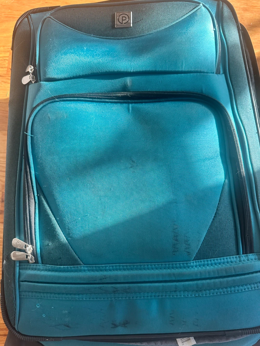 2 Teal Carry-On Suitcases - photo 5