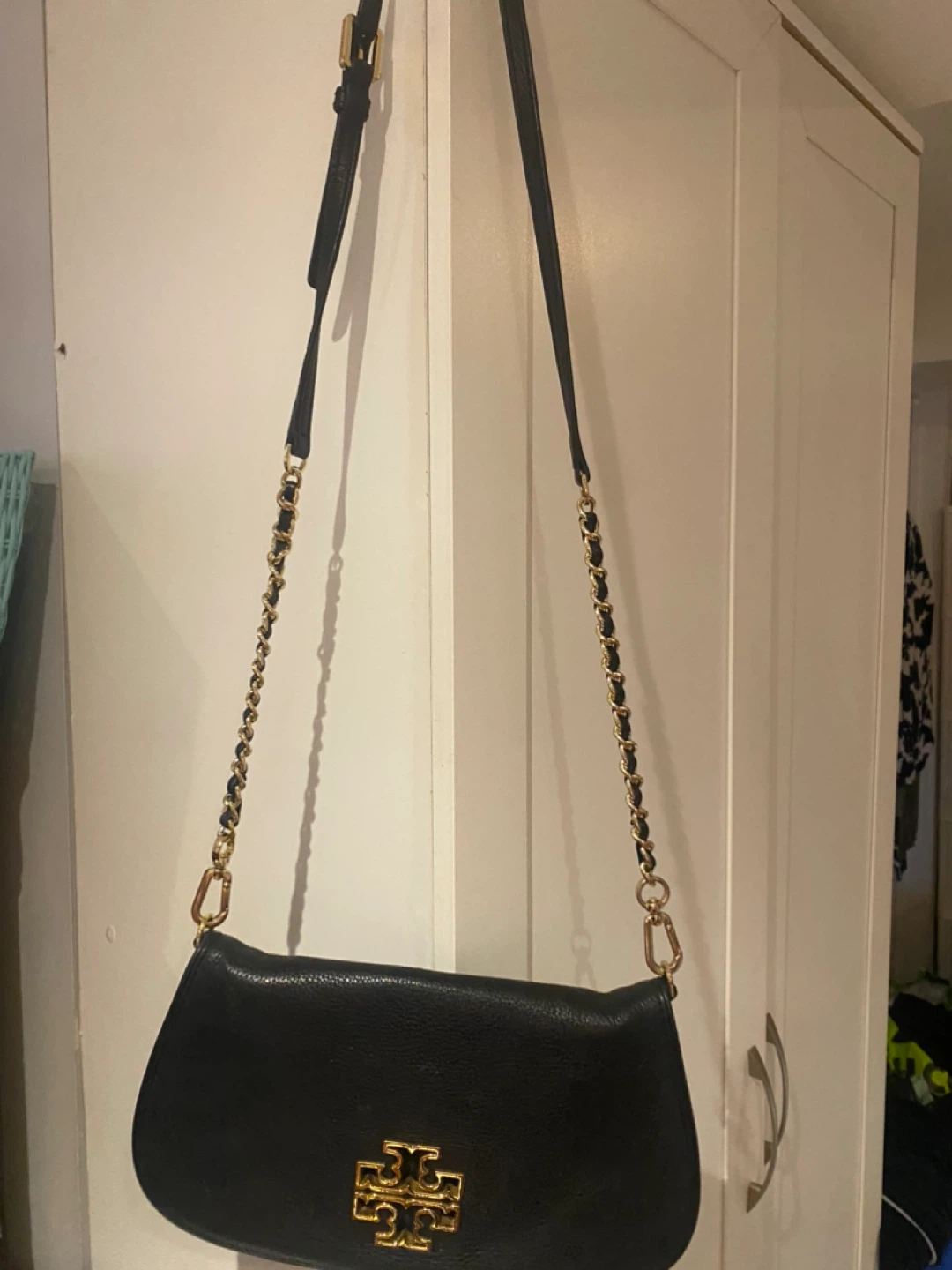 Tory Burch Black Leather Shoulder Bag