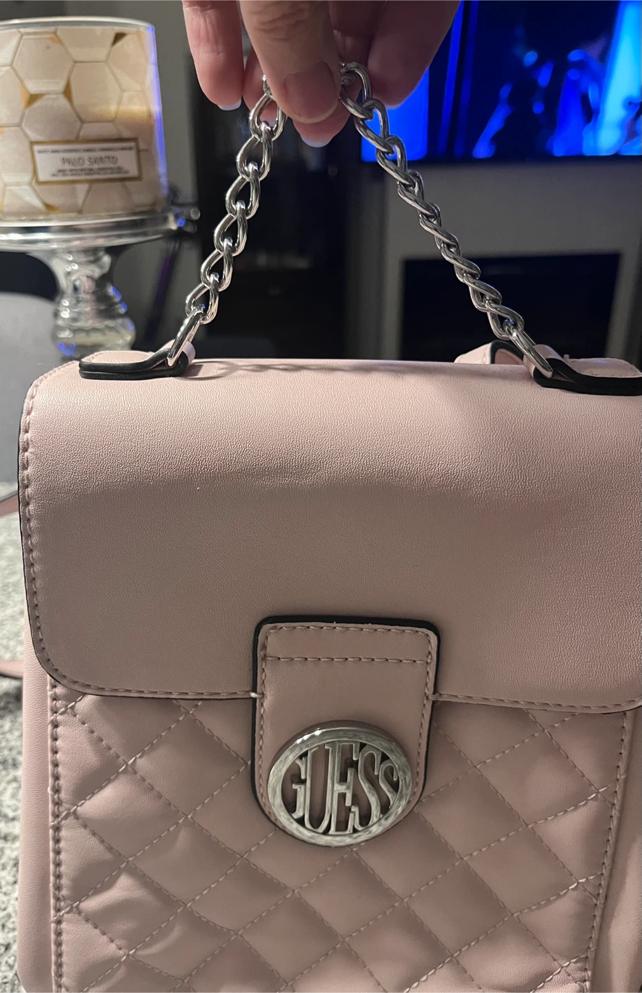 Guess Pink Quilted backpack type bag - photo 4