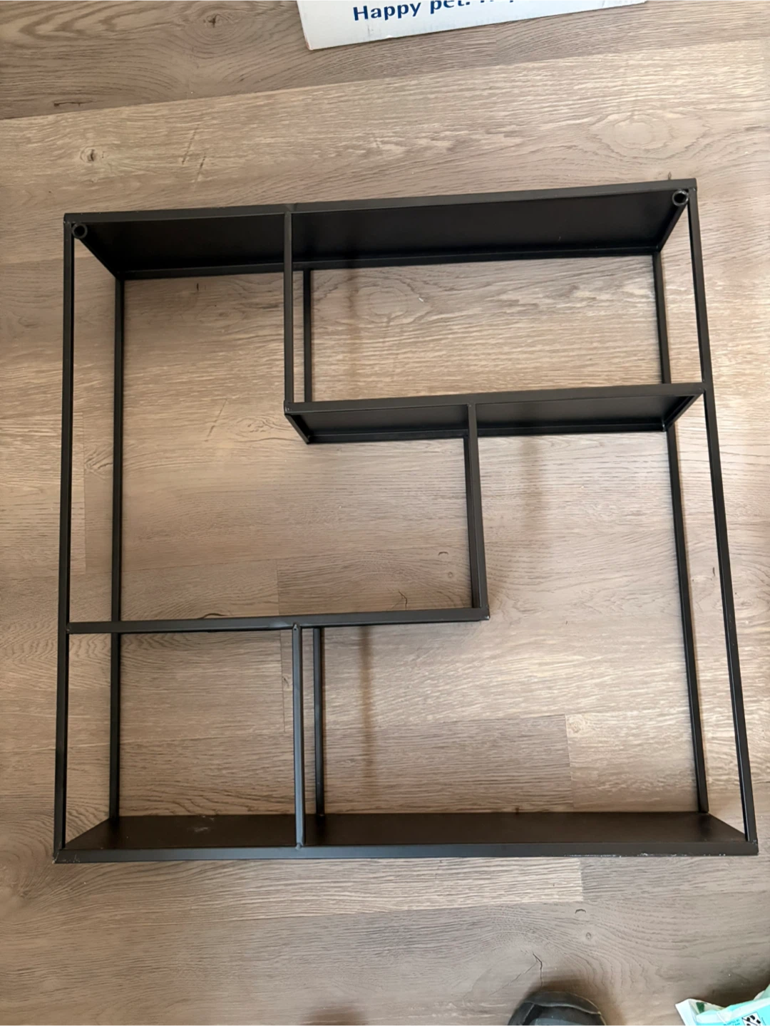 Black Metal Geometric Wall Shelf