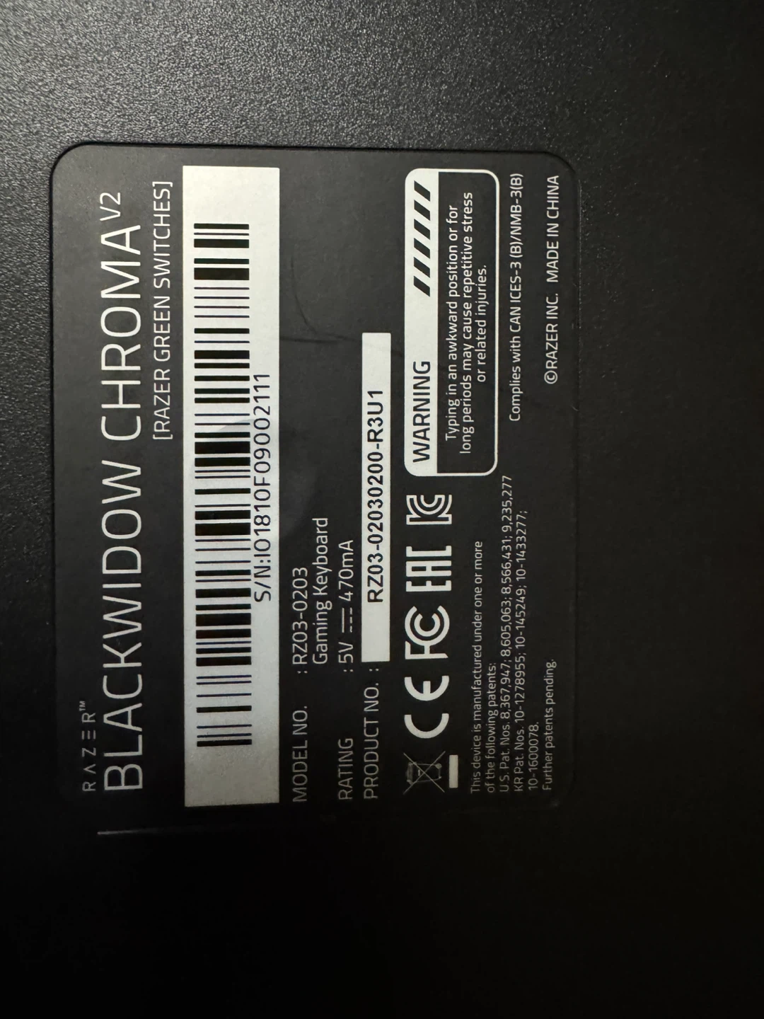 Razer Mouse & Blackwidow Chroma V2 Keyboard Bundle - photo 3