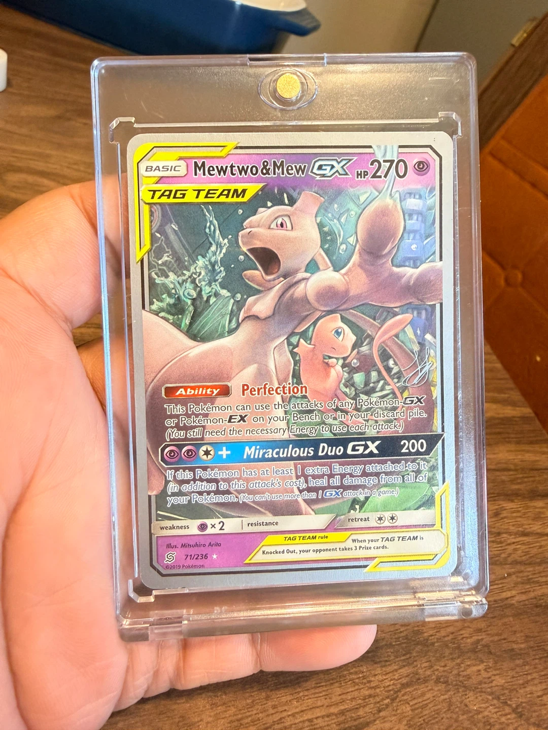 Pokemon Mewtwo & Mew GX Tag Team Card 2019