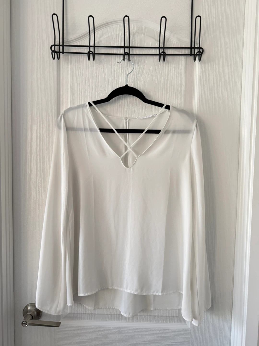 White Long Sleeve Blouse 🧡