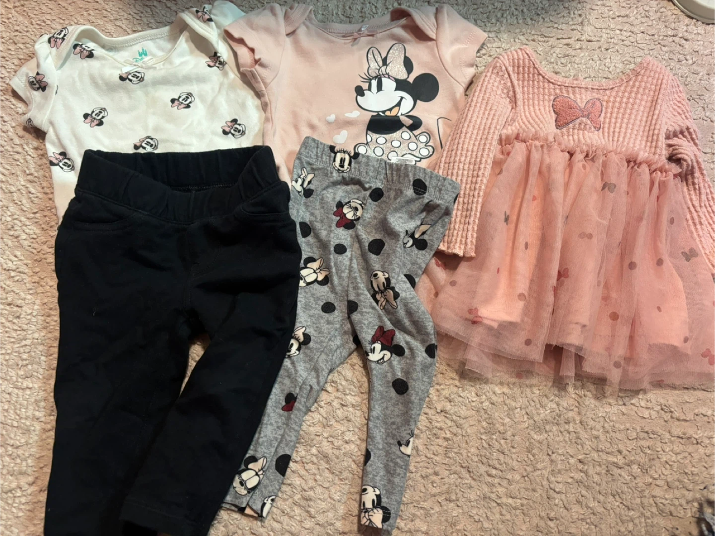 Baby Minnie Mouse Outfit Set - 4 Pieces