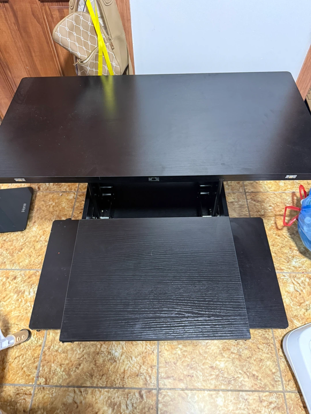 Black Adjustable Desk Convertible coffee table - photo 3