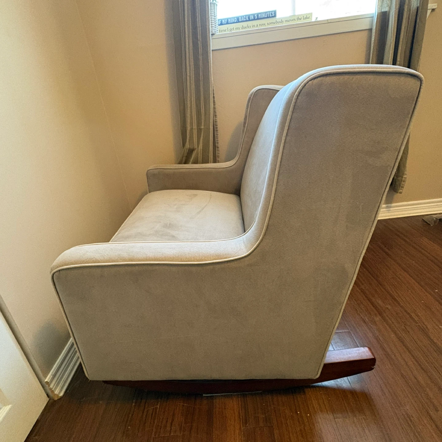 Beige Glider Rocking Chair - photo 3