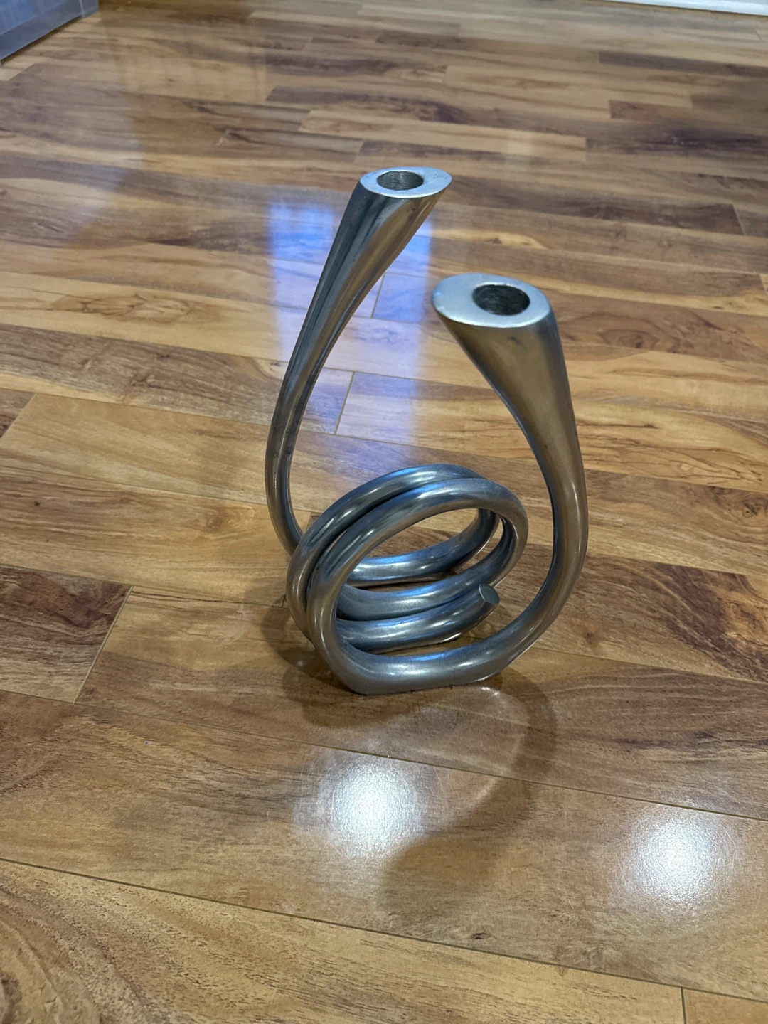 Silver Metal Candlestick Holder
