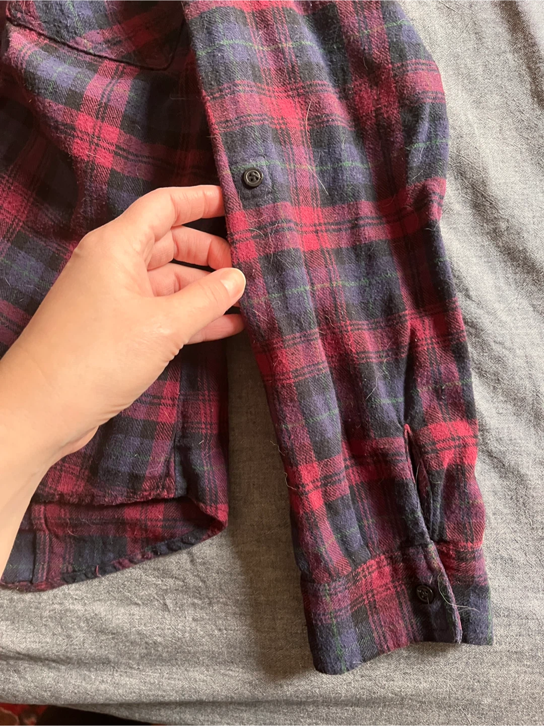Women’s Long Sleeve Plaid Button Down Shirt, size US 10 - photo 4