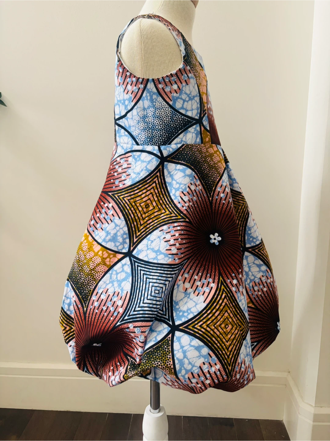 African print girls dress Ankara cotton fabric - photo 3