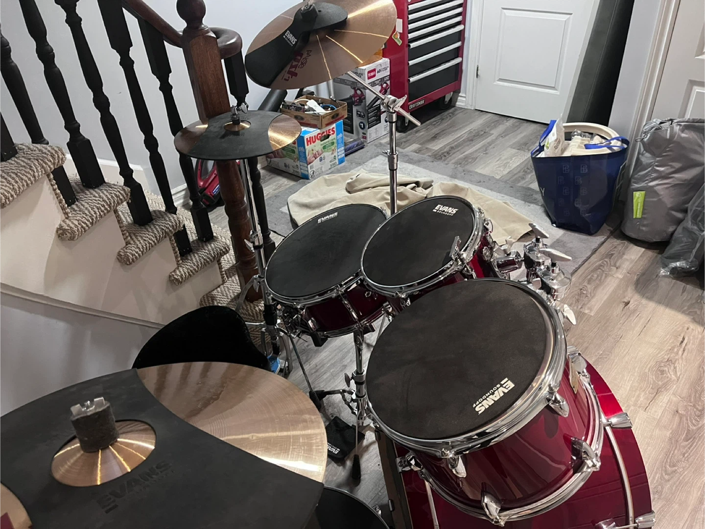 Yamaha Drum Kit - Red - photo 2