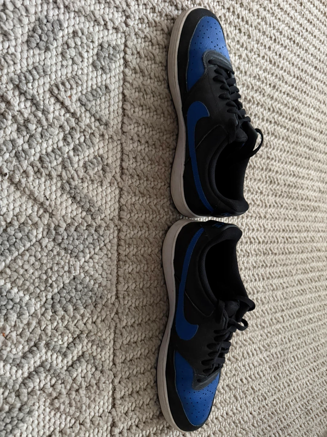 10.5 - Nike Court Vision Low Men's Shoes Black Blue - photo 2