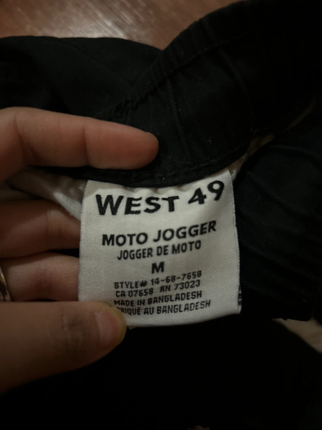West 49 Moto Jogger Pants - Black, Size M - photo 3
