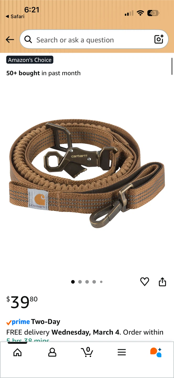 Carhartt Pet Walking Harness Vest and Leash Set - Small - NEW - photo 3