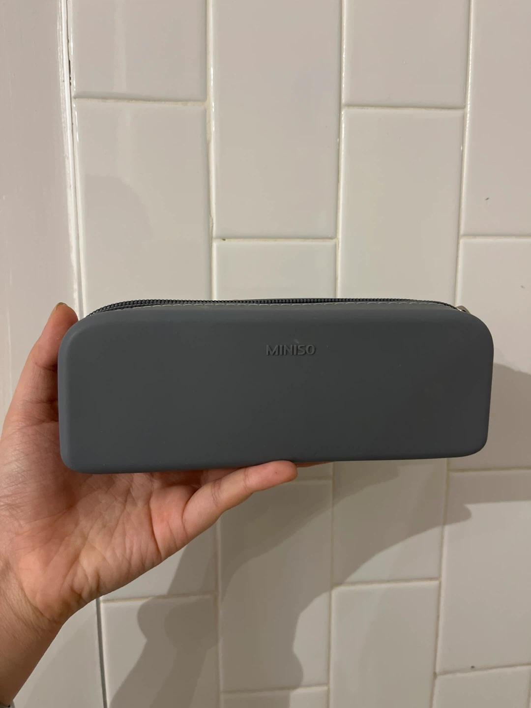 MINISO Grey Pencil Case Pouch