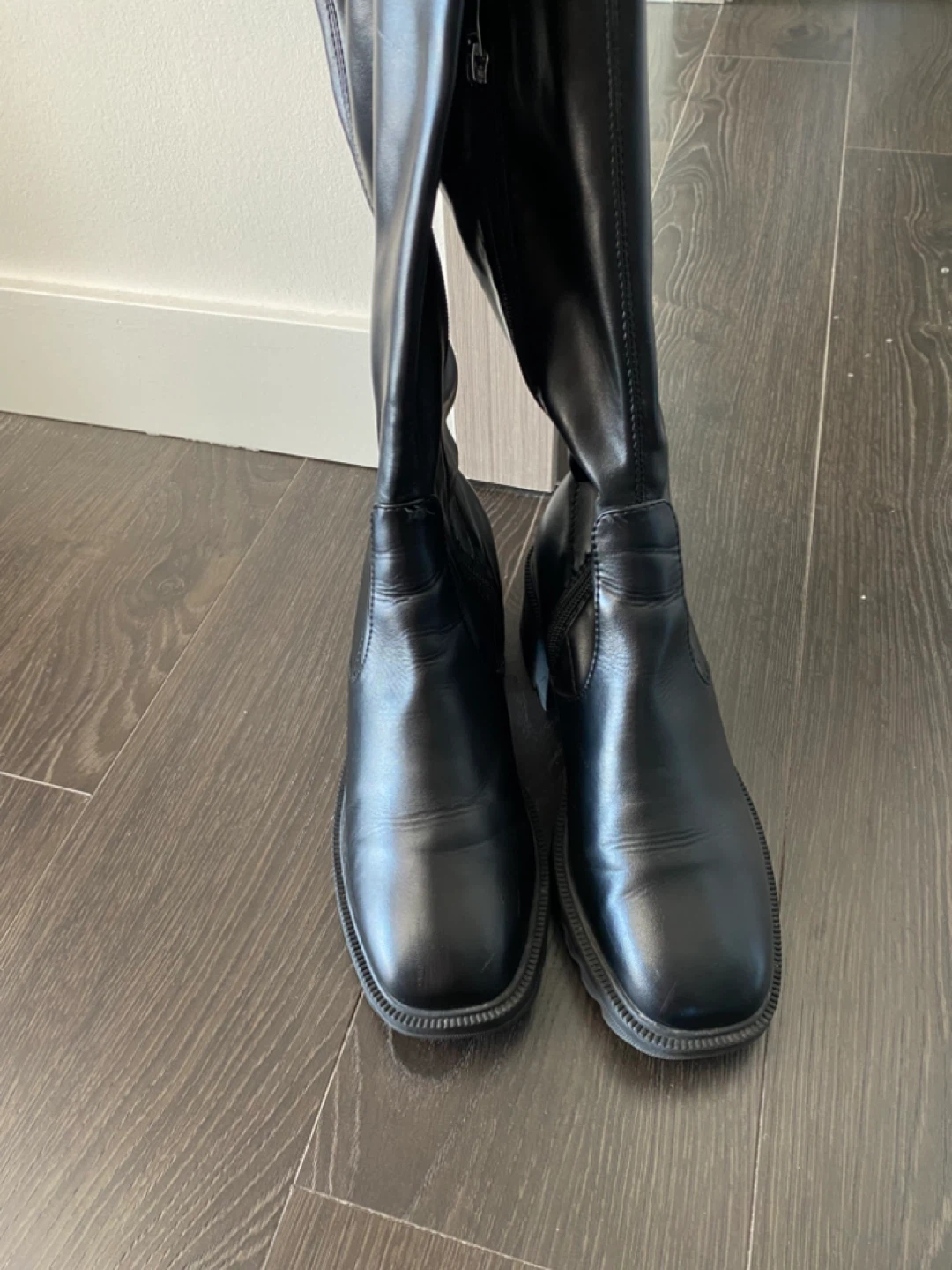 Faux Leather Boots Over The Knee Size 38 - photo 2