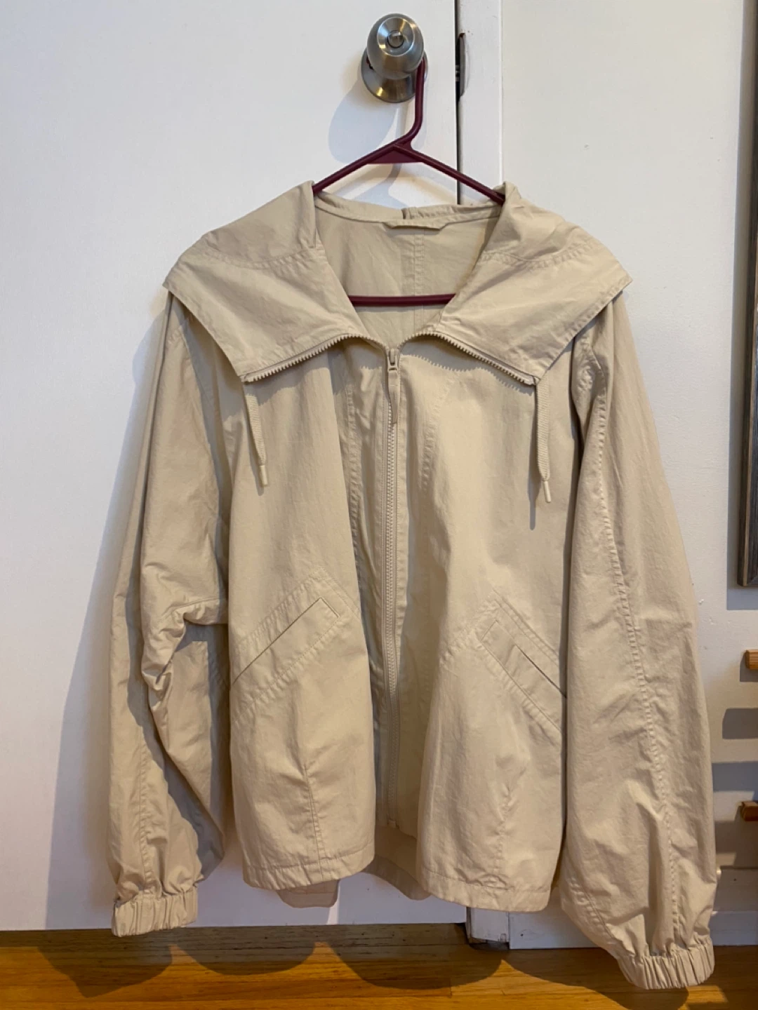 UNIQLO Beige Lightweight Hooded Jacket