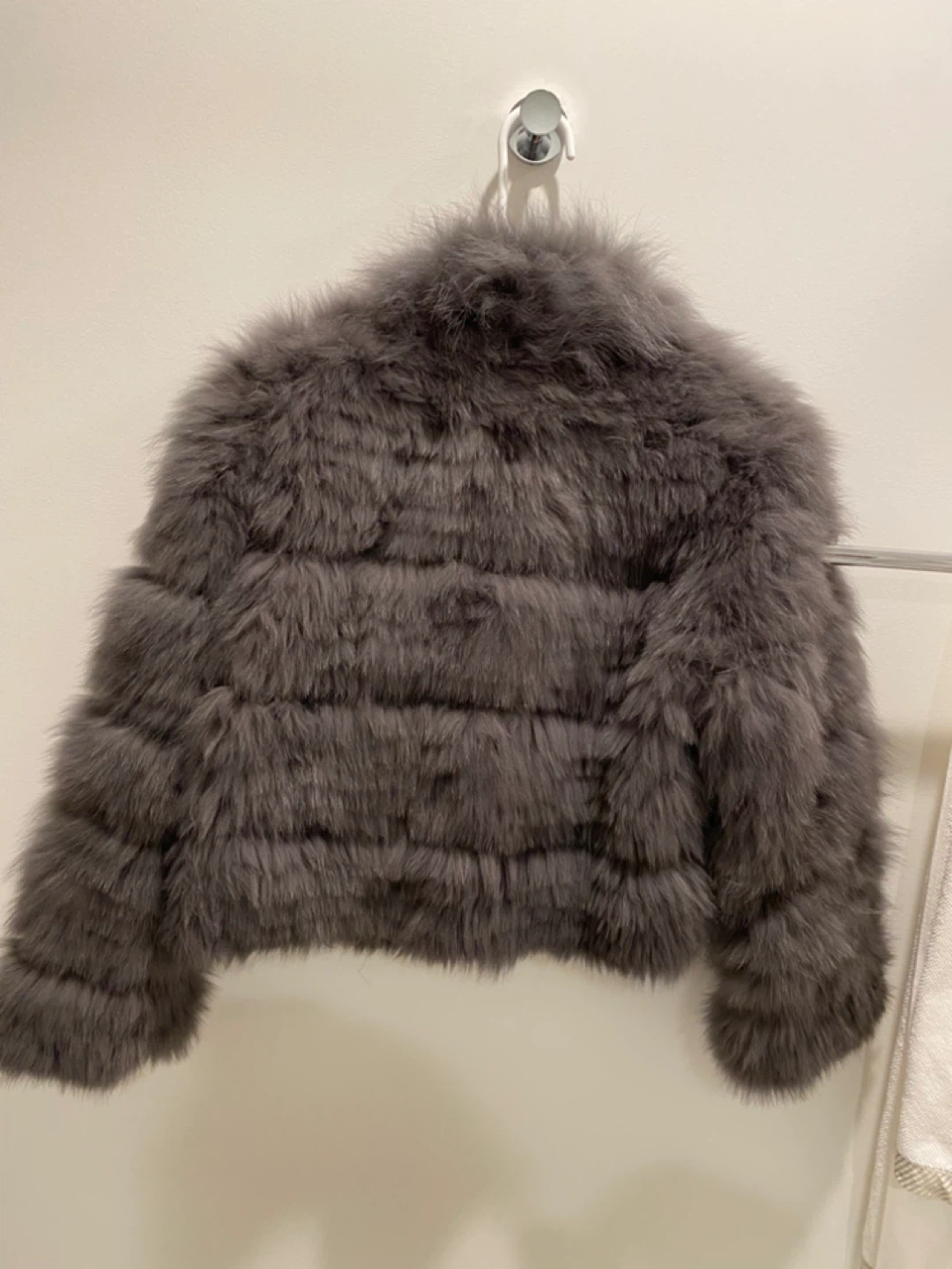 Grey Fox Fur Coat XS/S New - photo 2