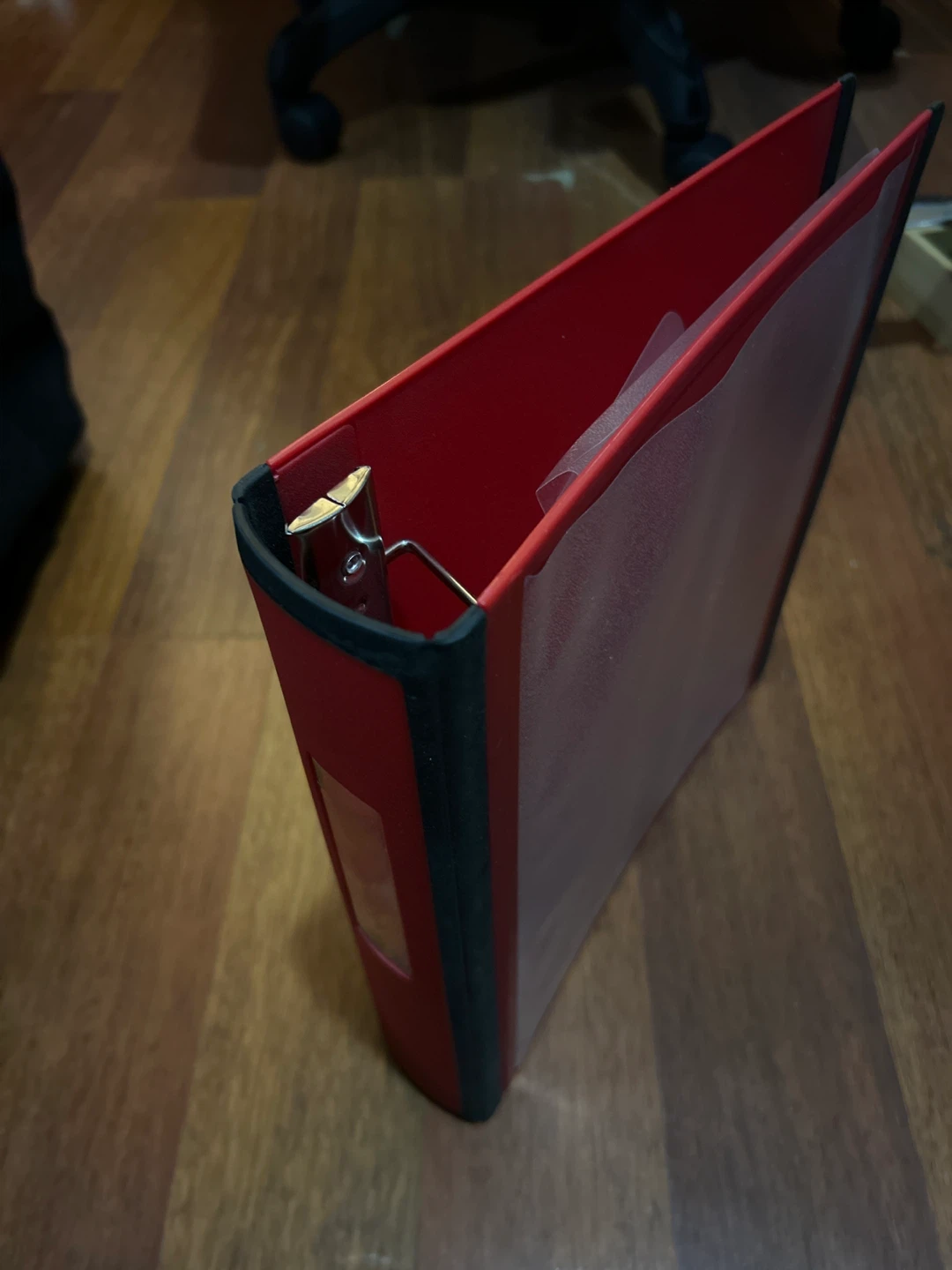 Red 3-Ring Binder with Portfolio Pockets - photo 3