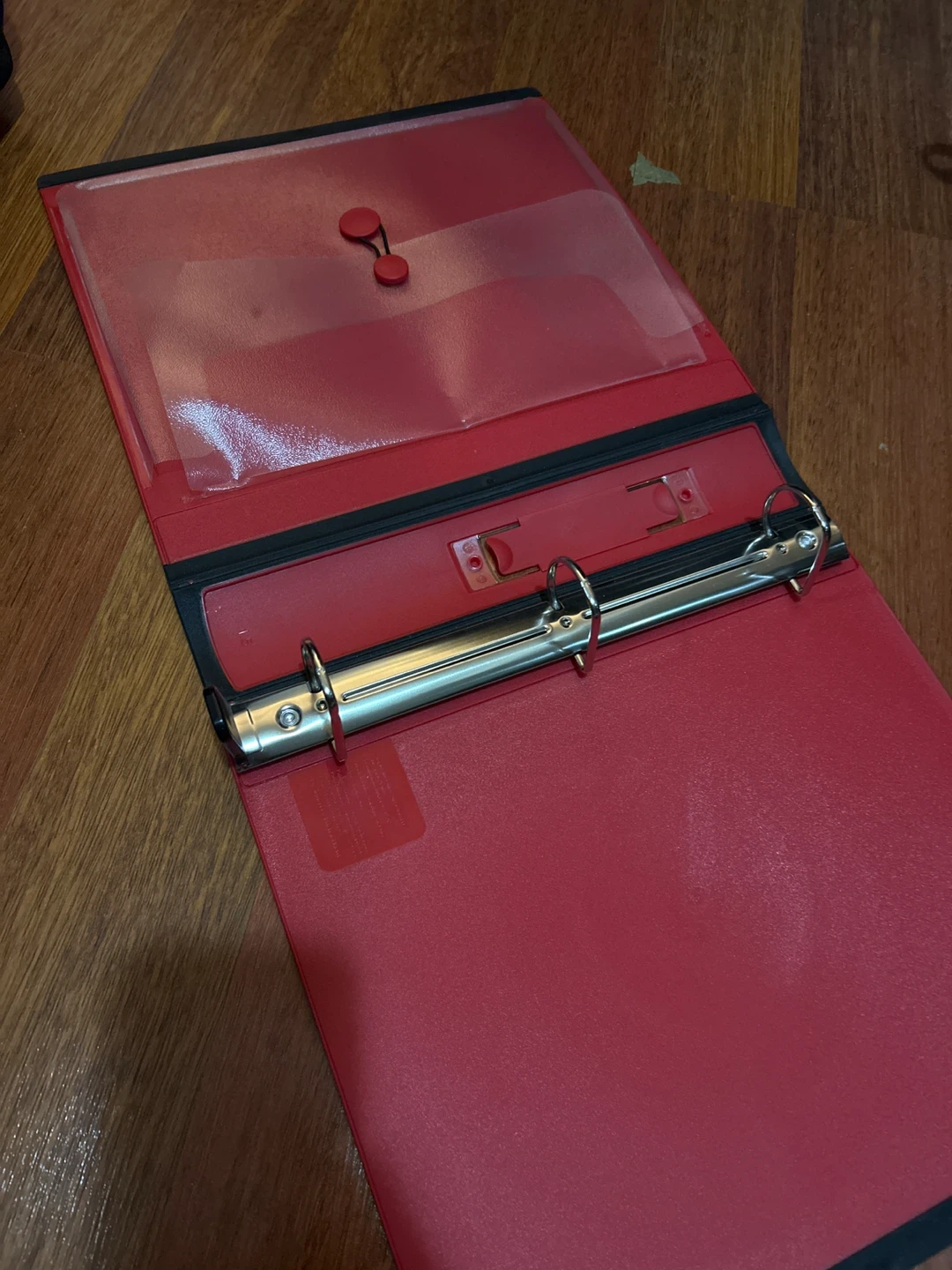 Red 3-Ring Binder with Portfolio Pockets