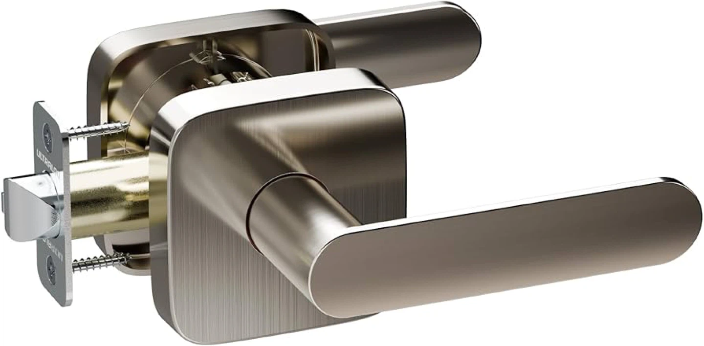 ULTRALOQ Passage Door Lever - Brushed Nickel