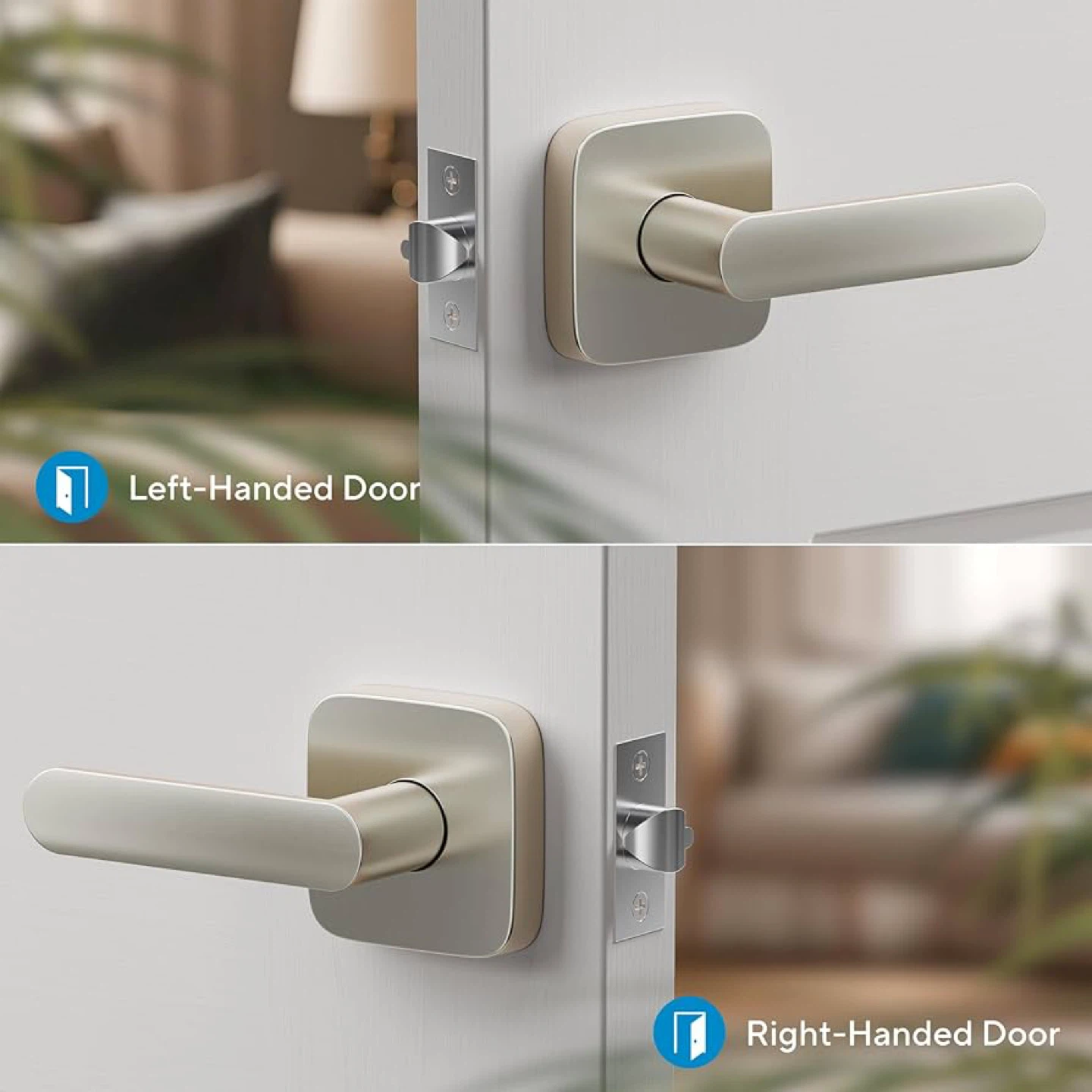 ULTRALOQ Passage Door Lever - Brushed Nickel - photo 3