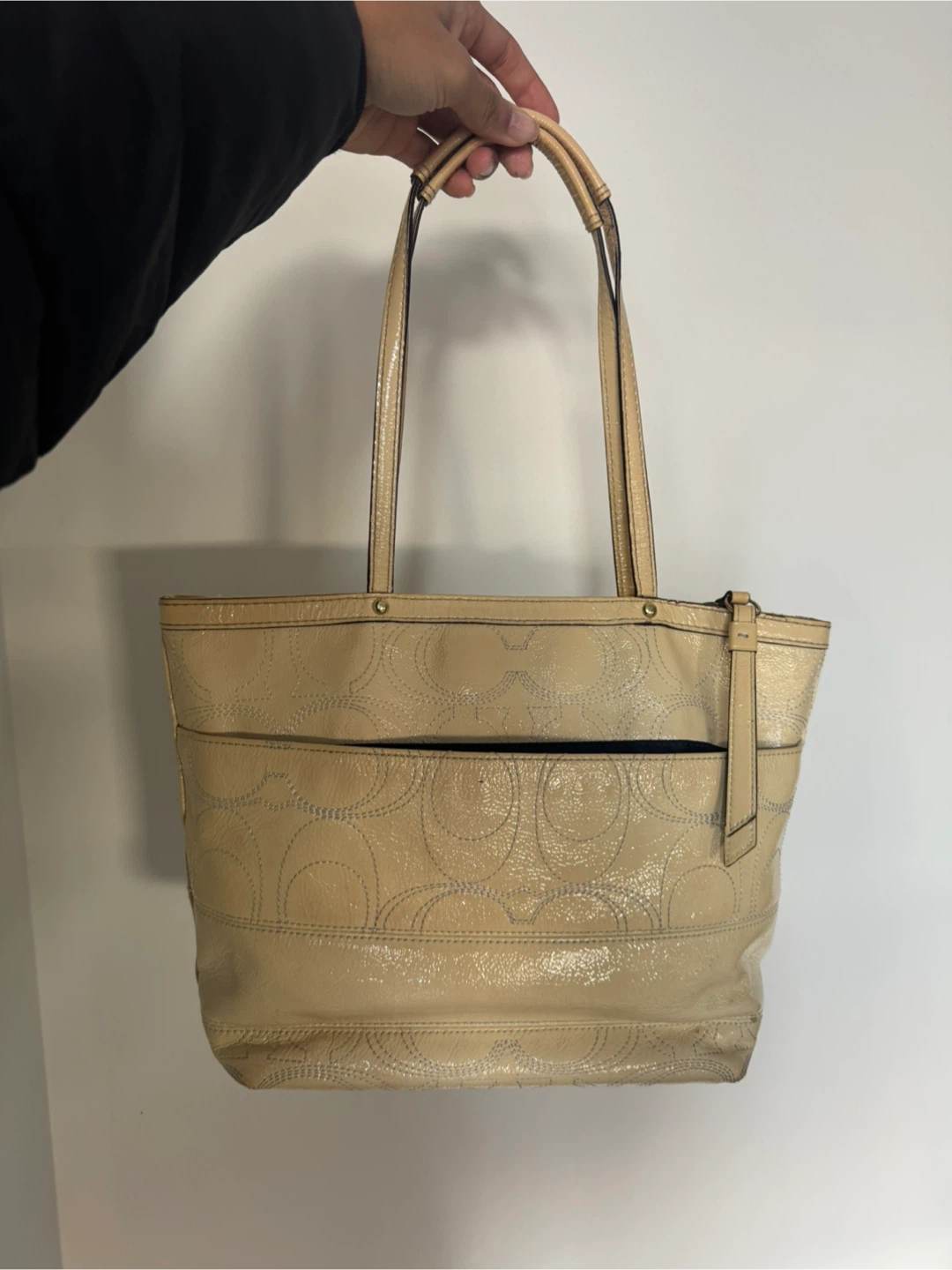 Coach Patent Leather Monogram Tote Bag - photo 3
