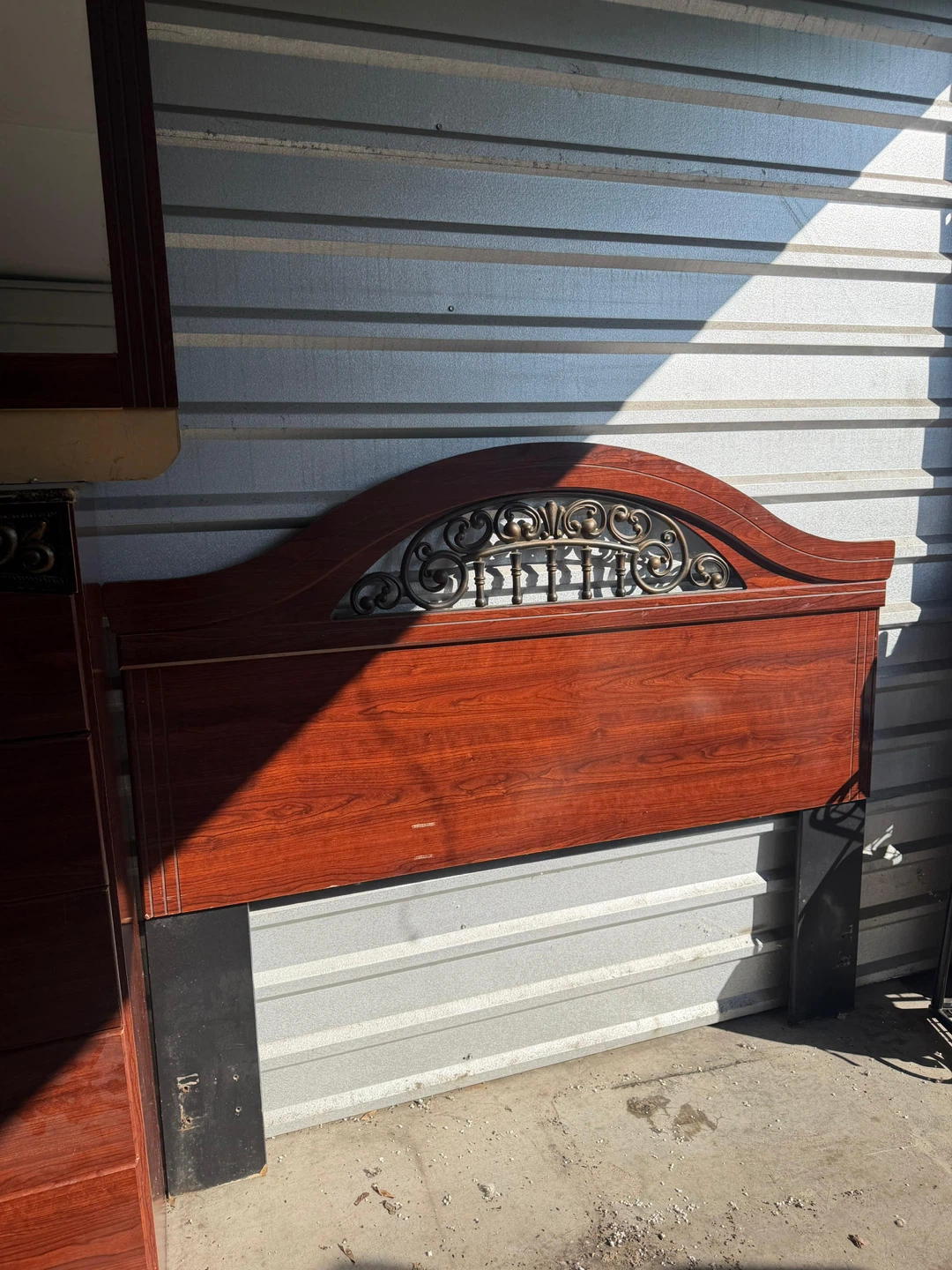 Wood Dresser with Mirror and Headboard