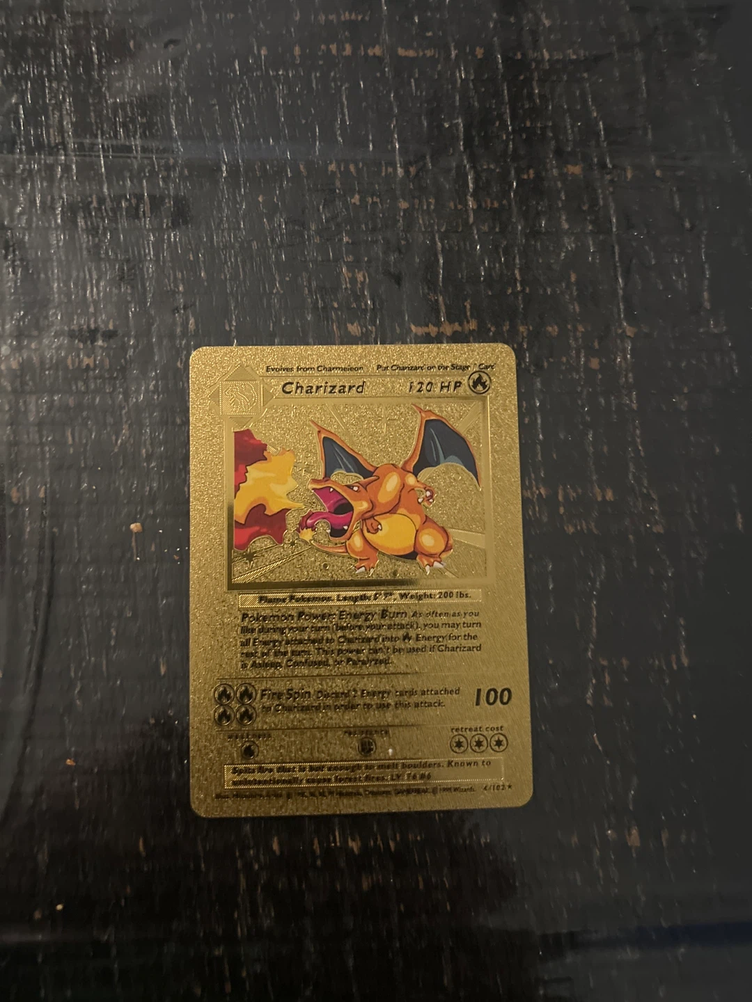 Gold Charizard Pokemon Card