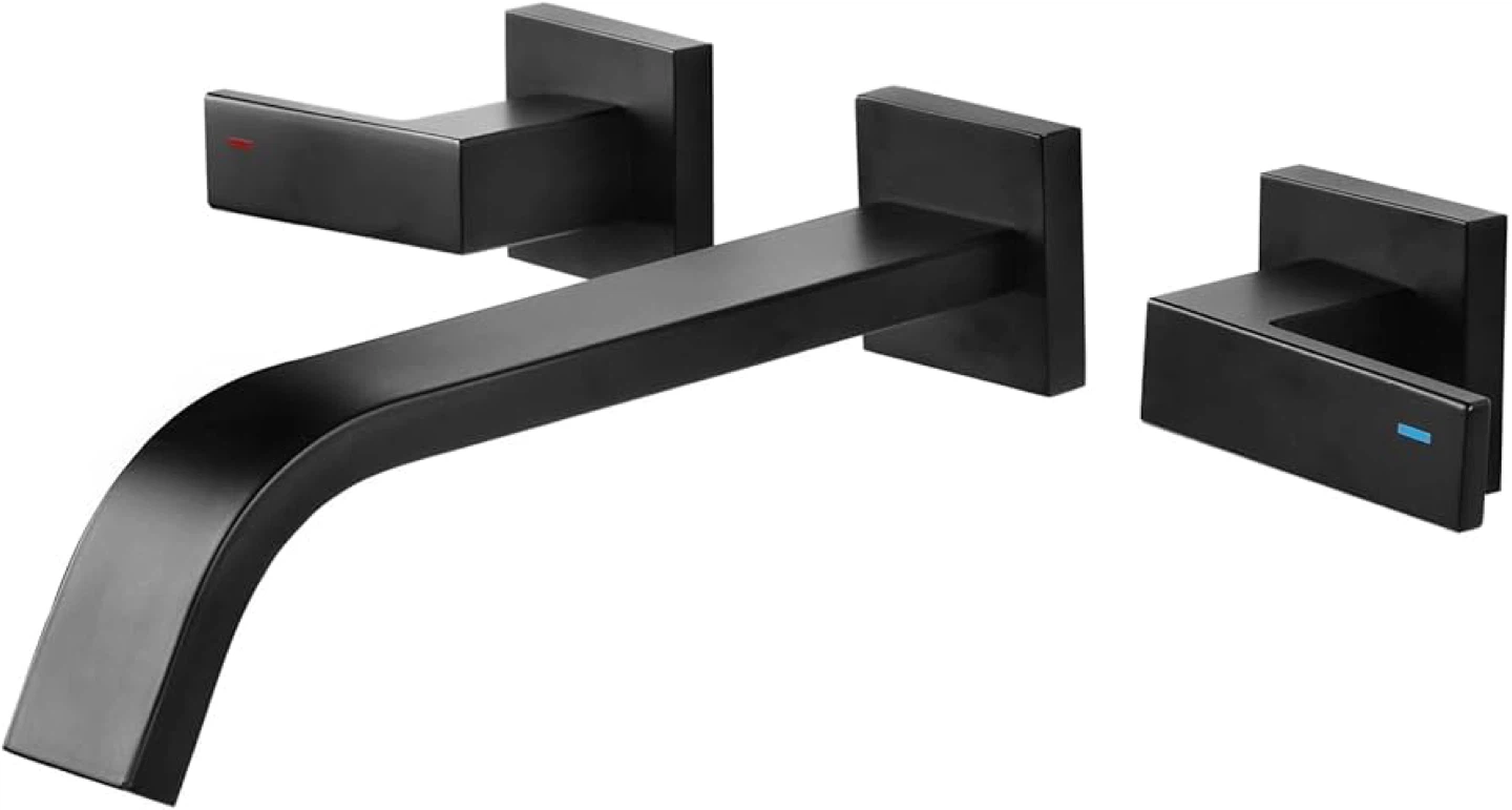 Chalir's Matte Black Wall Mounted Bathroom Faucet