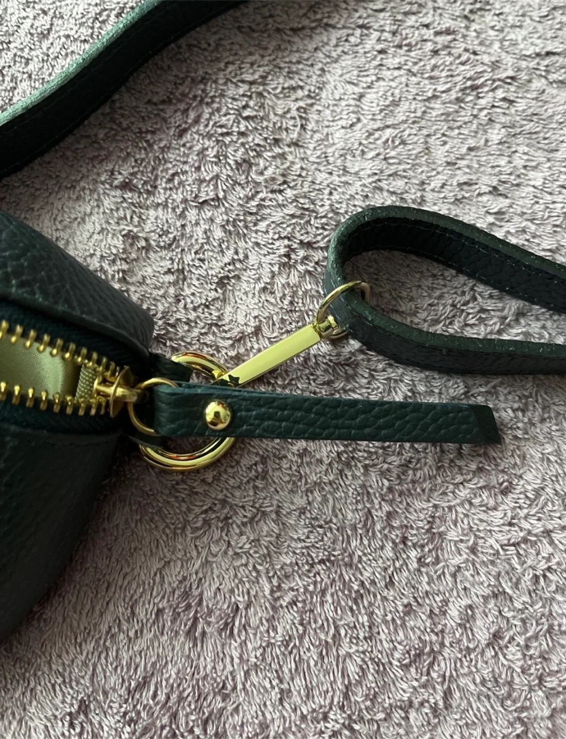 Dark Blue Genuine Leather Crossbody Bag - Made in Italy - photo 3