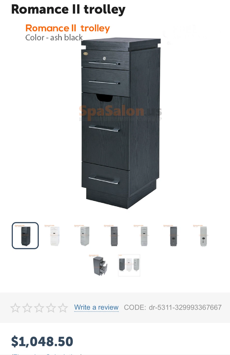 Hair Salon trolley “Ash Black”