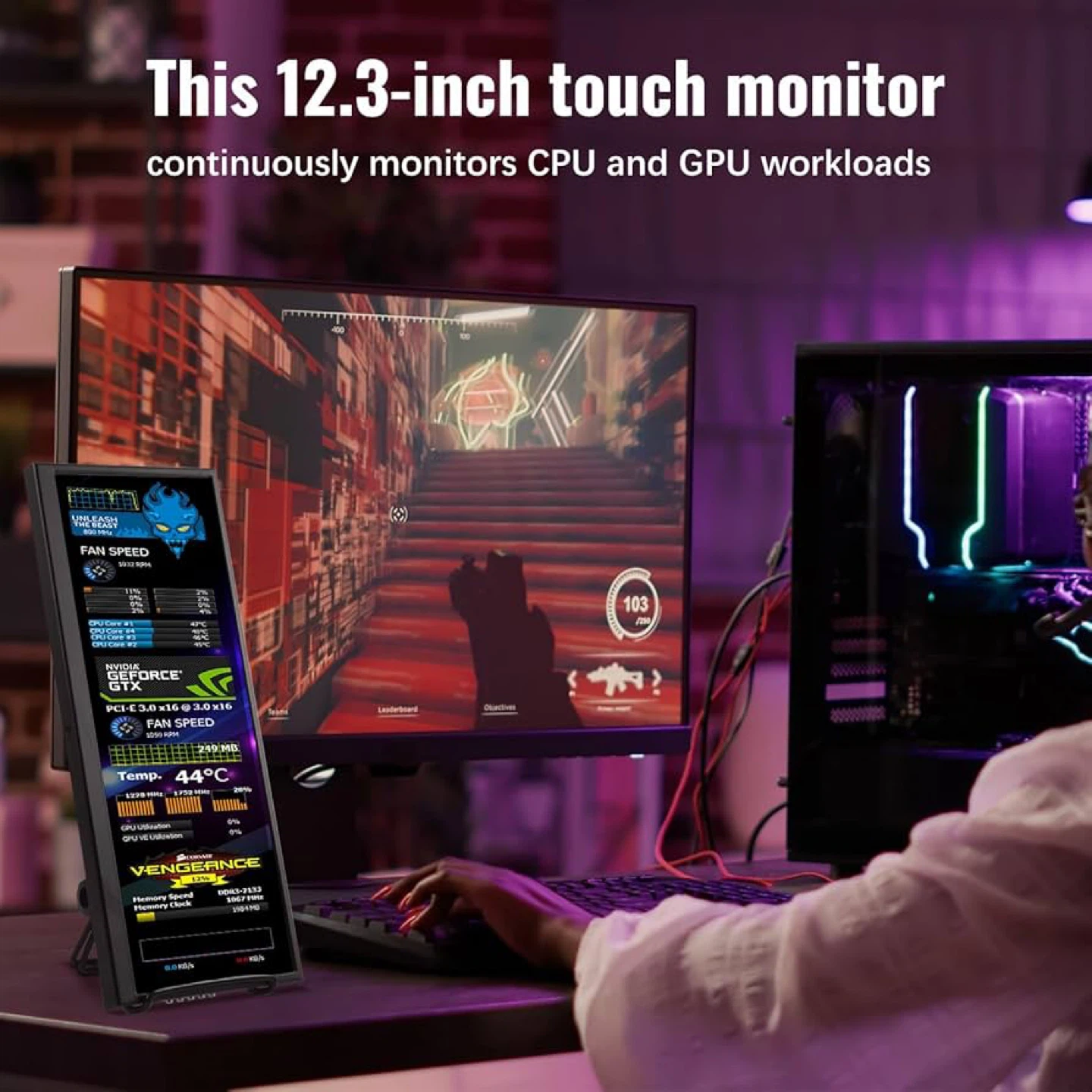 12.3" Touchscreen Portable Monitor - photo 3