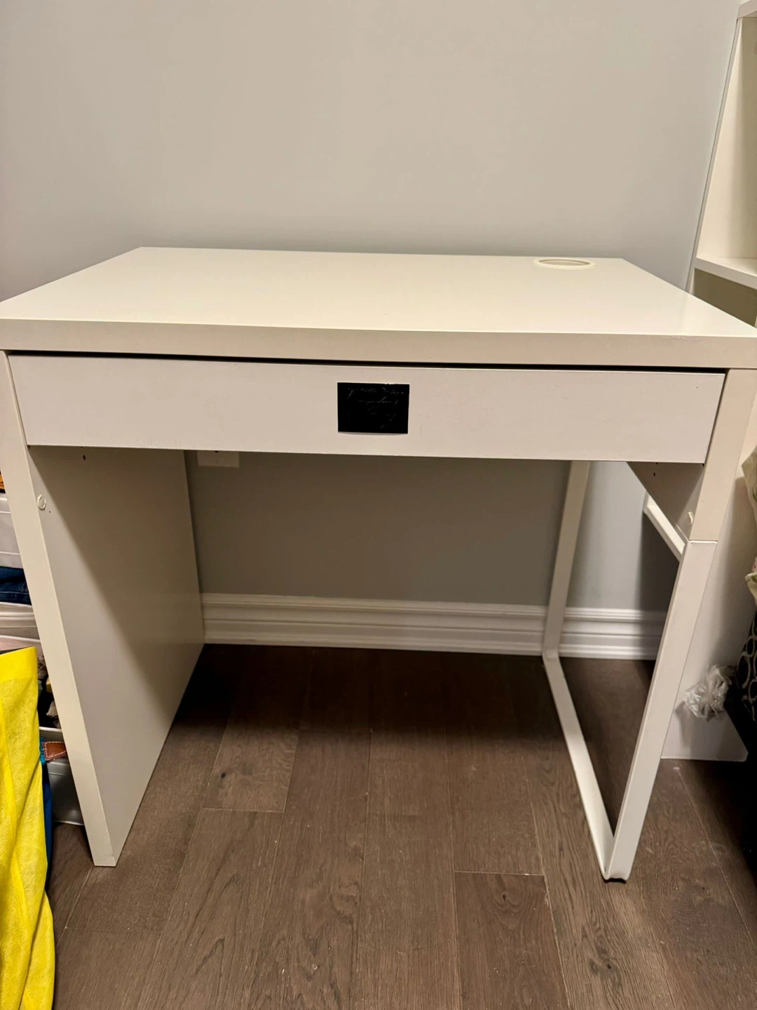 IKEA White computer Desk with Drawer - photo 2