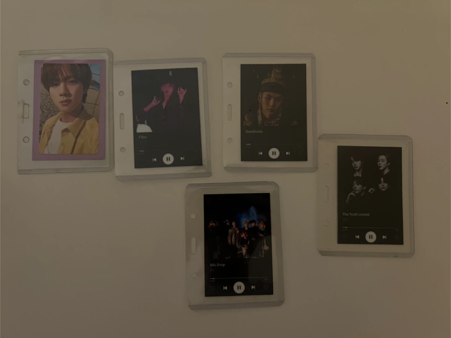BTS Spotify Style Music Player Photo Cards
