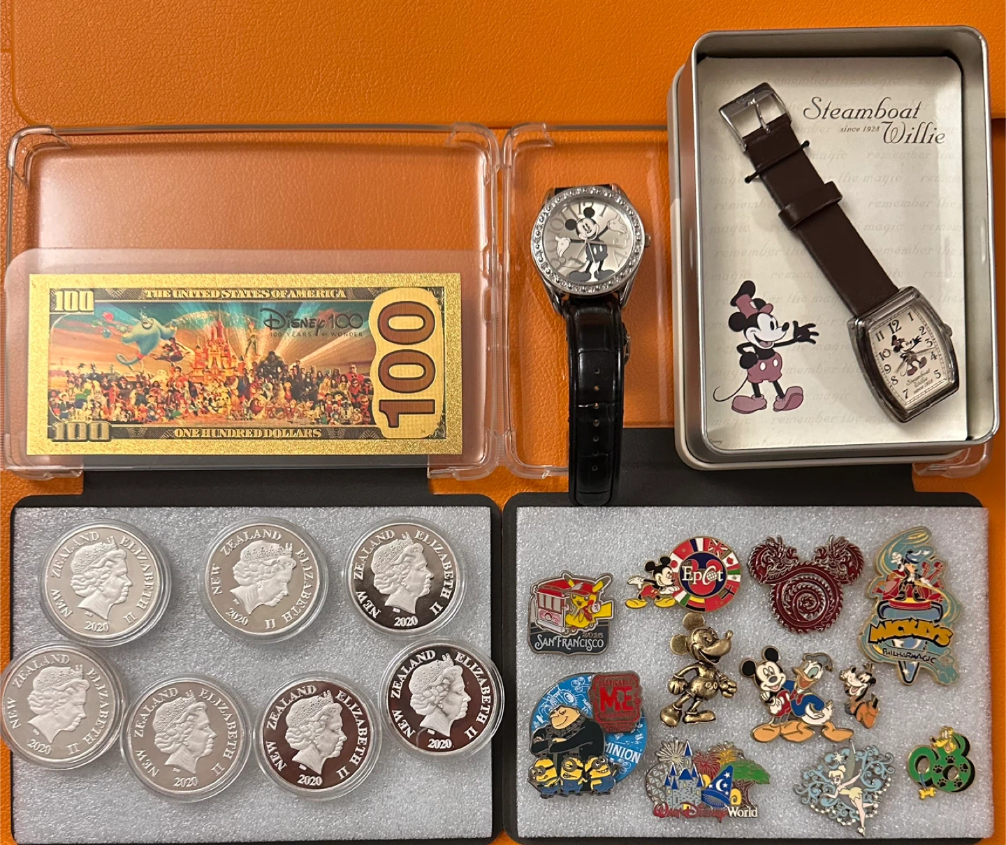 Disney Rare Collectible Lot - Watch, Coins, Pins, and Note - photo 2