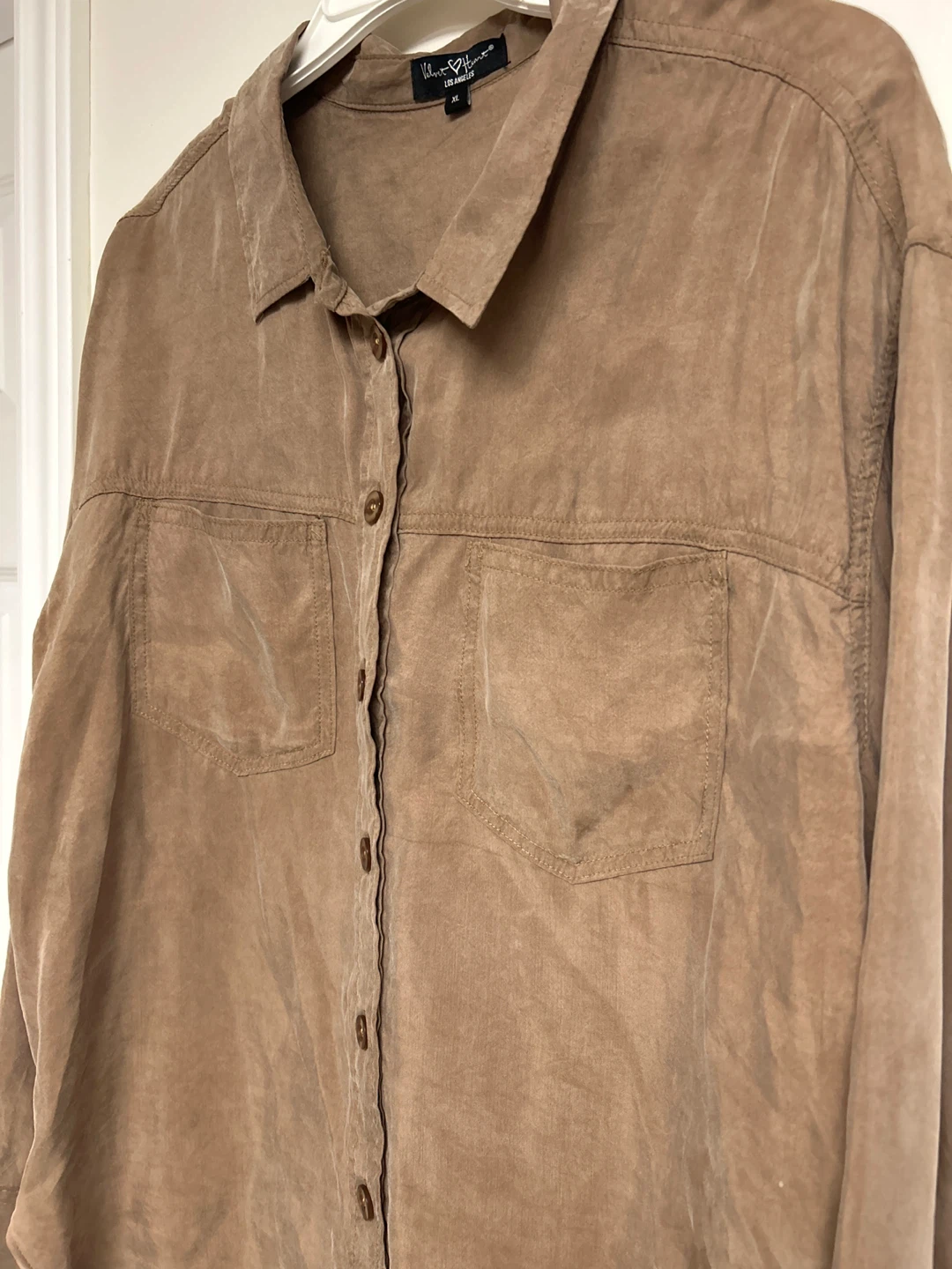 Velvet Heart Brown Button-Up Shirt - Size XL - photo 3
