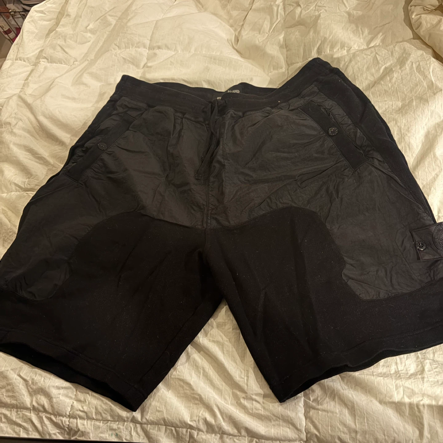 Stone Island Shadow Project Black Cargo Shorts