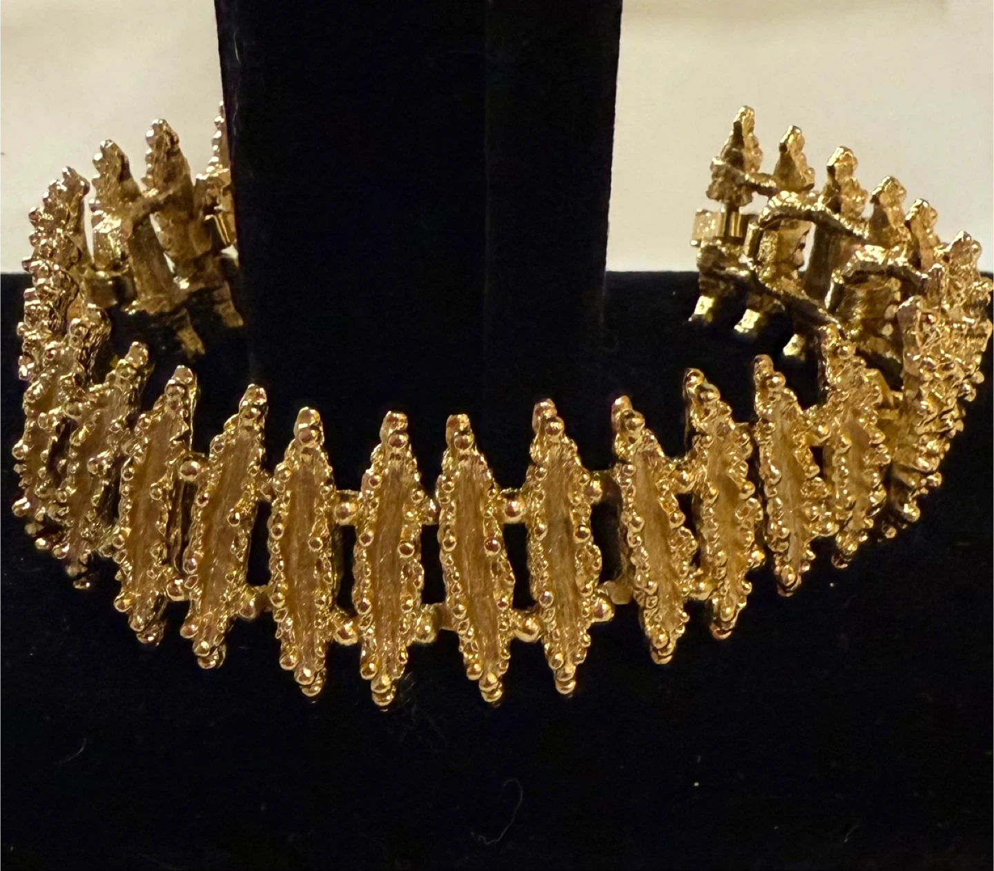 Vintage Avon Brutalist Gold Tone Bracelet