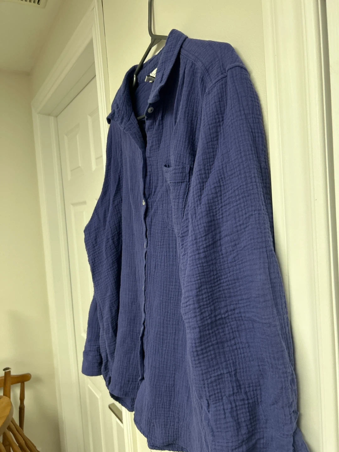 Jessica Simpson Purple Crinkle Gauze Shirt - XL - photo 3