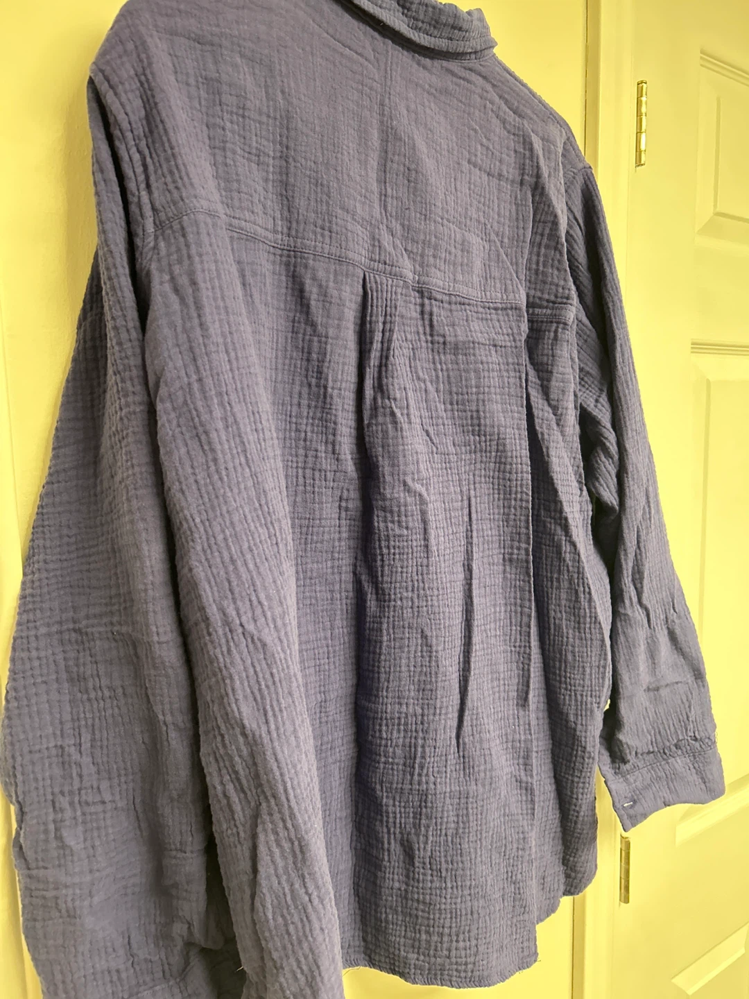 Jessica Simpson Purple Crinkle Gauze Shirt - XL - photo 4