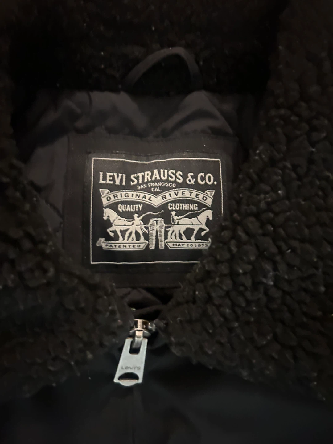 Levi's Black Sherpa Collar Bomber Jacket - photo 2