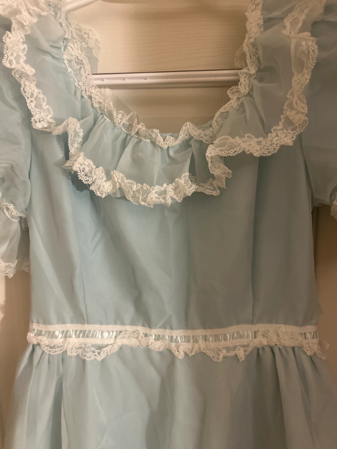 Mint green Lace Trimmed Vintage Dress Size S - photo 3