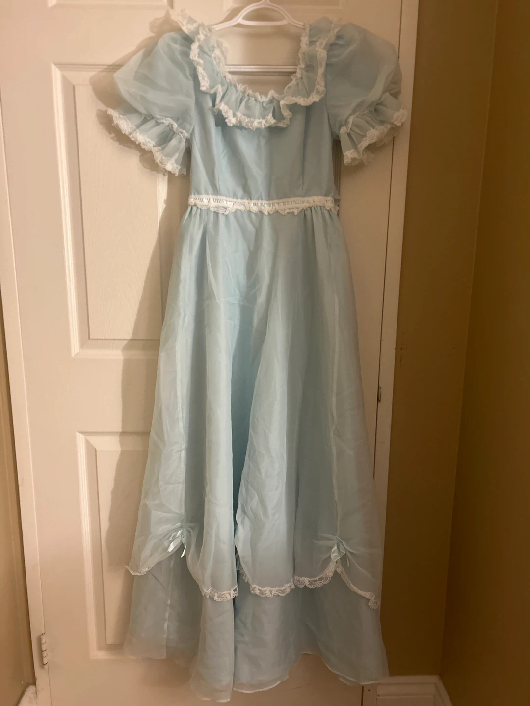 Mint green Lace Trimmed Vintage Dress Size S