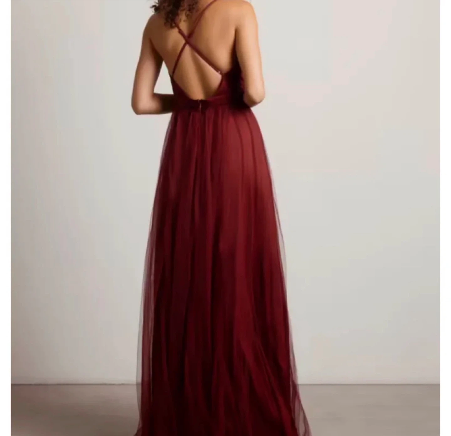 TOBI Red Tulle Gown - Size M/M - photo 2