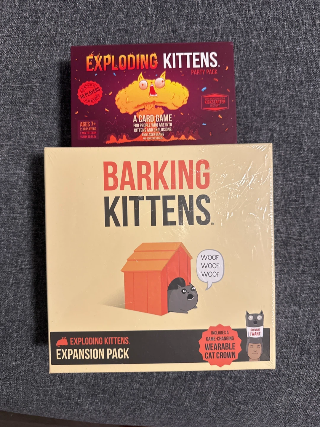 Exploding Kittens with Barking Kittens Expansion Pack Card Game