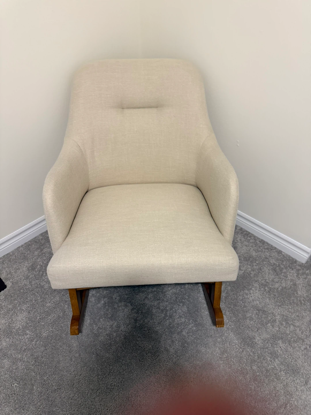 Cream Upholstered Rocking Chair - photo 3